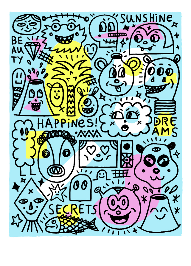 "Beauty & Sunshine & Happiness & Dreams & Secrets" Print